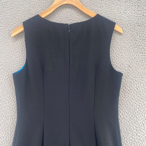 Calvin Klein Dress Womens 6 Blue Colorblock Sheath Rivet Studded Career Office - Picture 4 of 10